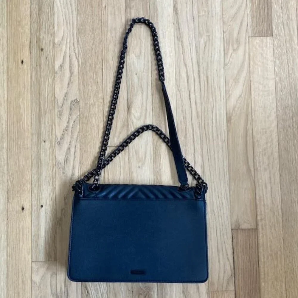 ALDO Greenwald Chain Border Quilted Cross Boody Bag in Black Colour - Picture 8 of 11